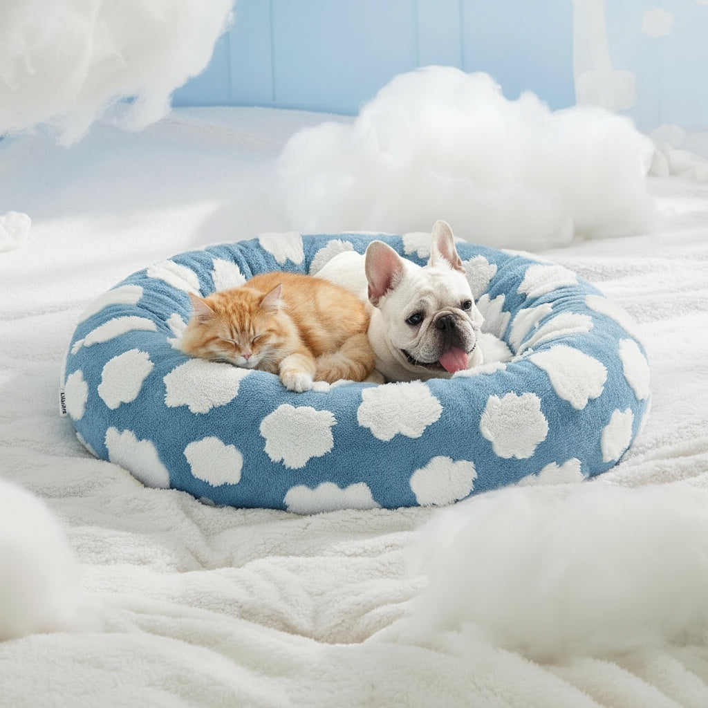 Cloud K-9 Washable Bed for Dogs and cats – Soft, Cozy, and Comforting Donut Design