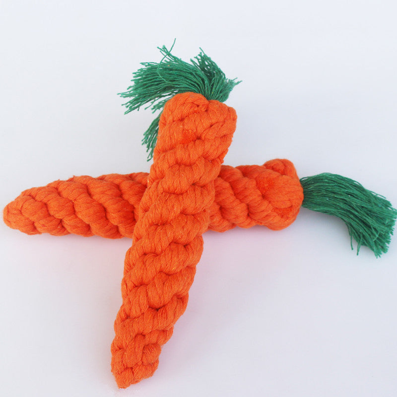 Durable Carrot Rope Dog Toy – Fun Chew & Tug Toy for Healthy Teeth