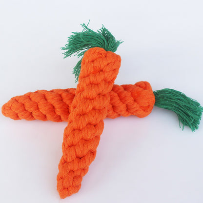 Durable Carrot Rope Dog Toy – Fun Chew & Tug Toy for Healthy Teeth