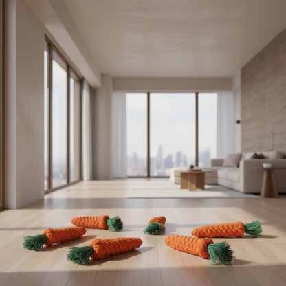 Durable Carrot Rope Dog Toy – Fun Chew & Tug Toy for Healthy Teeth